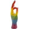 Statuette en polyrésine Rainbow hand