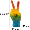 Statuette en polyrésine Rainbow hand