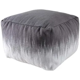 Pouf carré en coton plumes