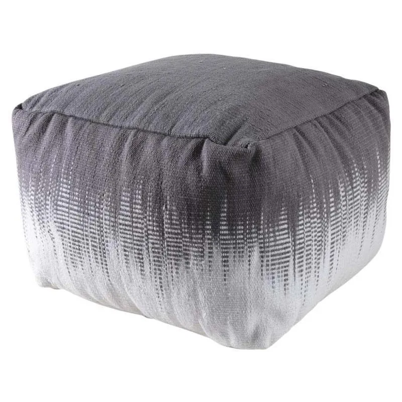 Pouf carré en coton plumes