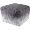 Pouf carré en coton plumes