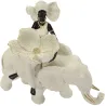 Statuette en polyrésine Femme africaine sur éléphant