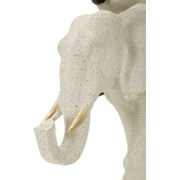 Statuette en polyrésine Femme africaine sur éléphant