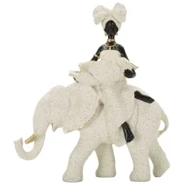 Statuette en polyrésine Femme africaine sur éléphant