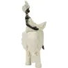 Statuette en polyrésine Femme africaine sur éléphant