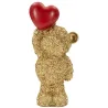 Statuette en polyrésine Ours avec coeur Teddy