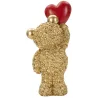 Statuette en polyrésine Ours avec coeur Teddy