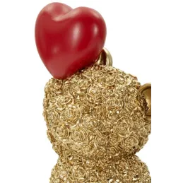 Statuette en polyrésine Ours avec coeur Teddy