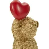 Statuette en polyrésine Ours avec coeur Teddy