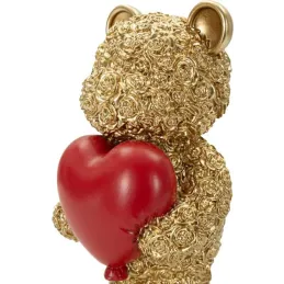 Statuette en polyrésine Ours avec coeur Teddy