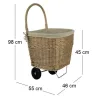 Chariot à bûches en osier