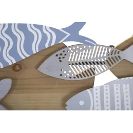 Décoration murale en MDF et métal Sea 91 x 3 x 33.5 cm