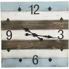 Horloge en bois carrée bord de mer