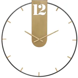 Horloge murale en métal Goldy 60 x 4.5 cm
