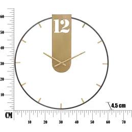 Horloge murale en métal Goldy 60 x 4.5 cm