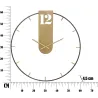 Horloge murale en métal Goldy 60 x 4.5 cm