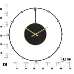 Horloge murale en métal Pearl 61 x 4.5 cm