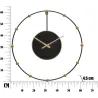 Horloge murale en métal Pearl 61 x 4.5 cm