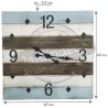 Horloge en bois carrée bord de mer