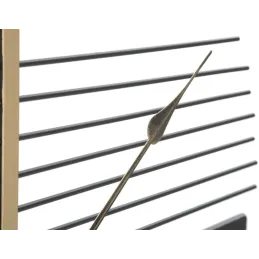 Horloge murale en métal Glam stick 60 x 4.5 cm