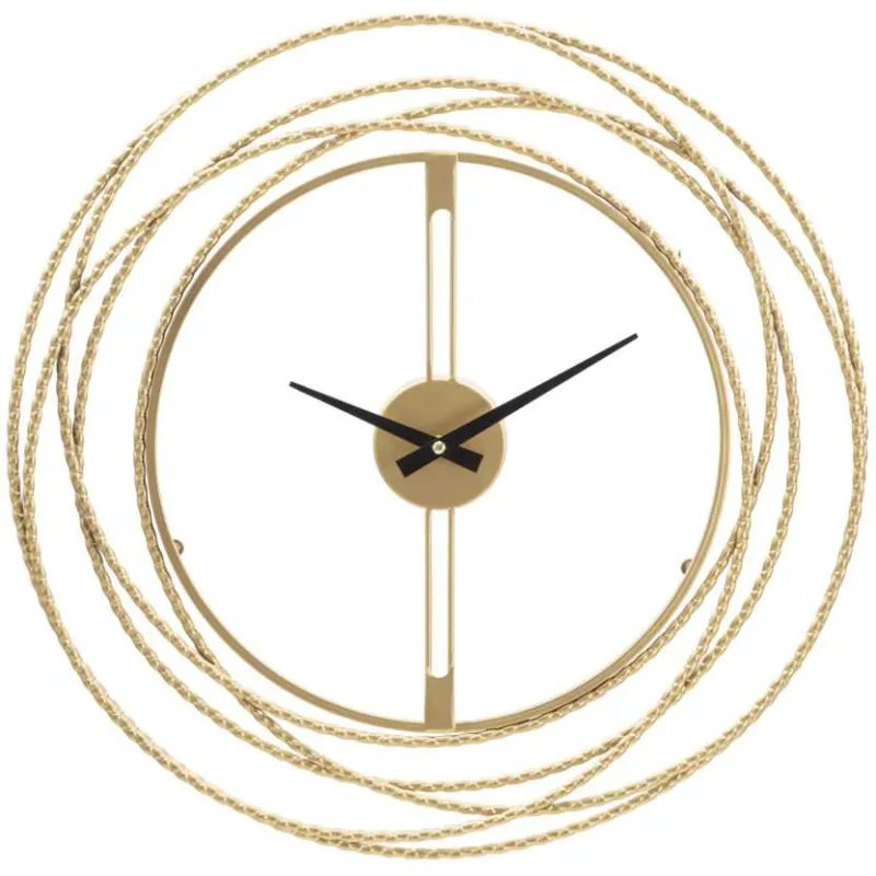 Horloge murale en métal Gold strips 50 x 4 cm