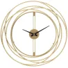 Horloge murale en métal Gold strips 50 x 4 cm