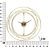 Horloge murale en métal Gold strips 50 x 4 cm