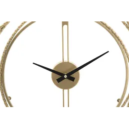 Horloge murale en métal Gold strips 50 x 4 cm