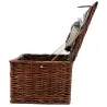 Panier à pique-nique 4 couverts en osier teinté
