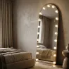 Miroir sur pieds avec led 3 couleurs Hollywood