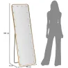 Miroir sur pieds avec led 3 couleurs Hollywood