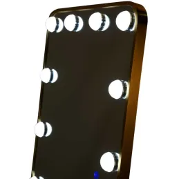 Miroir sur pieds avec led 3 couleurs Hollywood