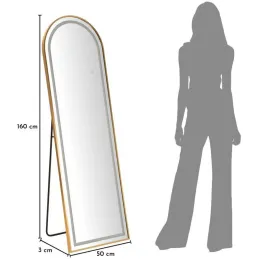 Miroir sur pieds avec bandeau led 3 couleurs Marcia