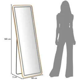 Miroir sur pieds avec bandeau led 3 couleurs Marcia