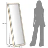 Miroir sur pieds avec bandeau led 3 couleurs Marcia