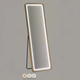 Miroir sur pieds avec bandeau led 3 couleurs Marcia