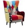 Fauteuil en tissu patchwork Imperial 73 x 79 x 106 cm