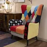 Fauteuil en tissu patchwork Imperial 73 x 79 x 106 cm
