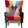 Fauteuil en tissu patchwork Imperial 73 x 79 x 106 cm