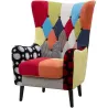 Fauteuil en tissu patchwork Imperial 73 x 79 x 106 cm