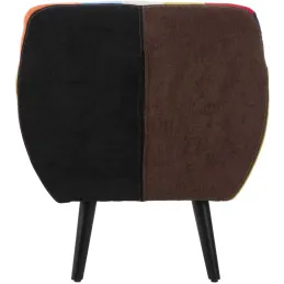 Fauteuil en tissu patchwork 71 x 63 x 78 cm