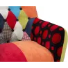 Fauteuil en tissu patchwork 71 x 63 x 78 cm