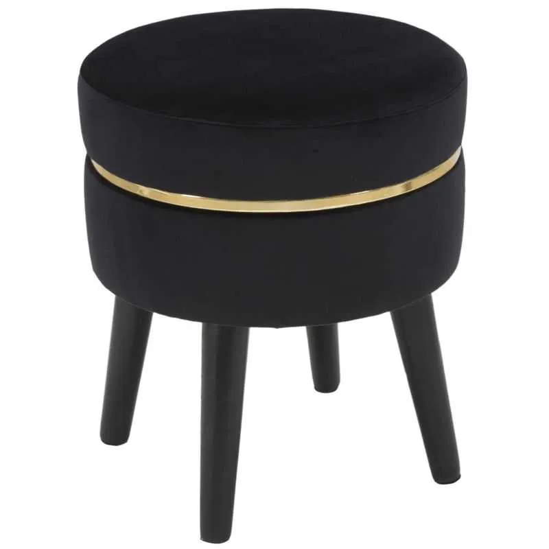 Pouf en tissu Paris 35 x 40.5 cm