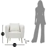 Fauteuil en tissu Bucarest 76 x 74 x 71 cm