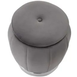 Pouf en tissu et métal 2 en 1 Paris 43 x 43 cm