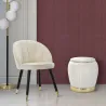 Pouf en tissu et métal 2 en 1 Paris 43 x 43 cm