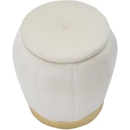 Pouf en tissu et métal 2 en 1 Paris 43 x 43 cm