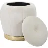 Pouf en tissu et métal 2 en 1 Paris 43 x 43 cm