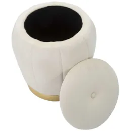 Pouf en tissu et métal 2 en 1 Paris 43 x 43 cm