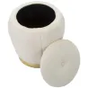 Pouf en tissu et métal 2 en 1 Paris 43 x 43 cm